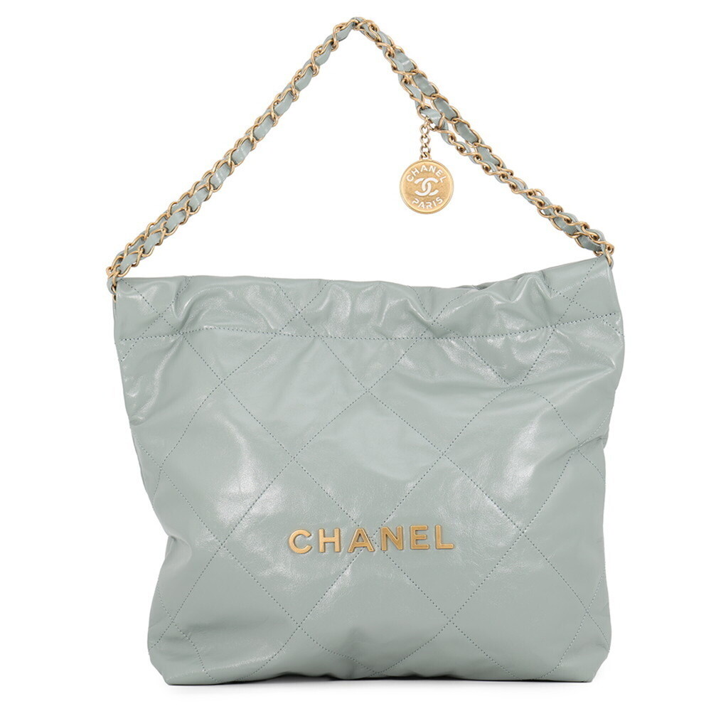 Chanel handbag CHANEL 22 Matelassé Small Shiny Calf Leather AS3260 for women